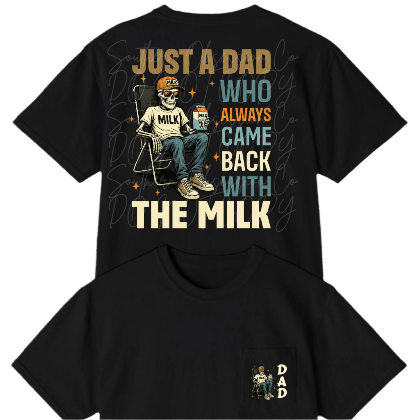 Dad came back for milk