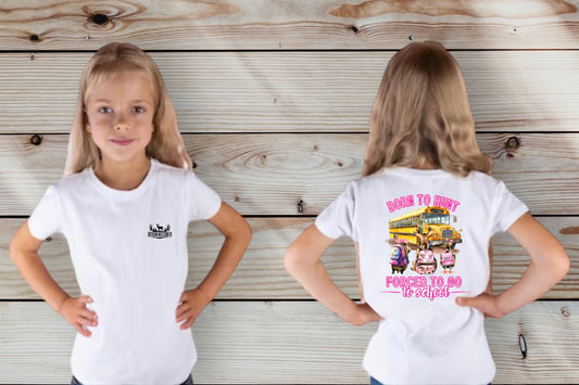Girl "Born to Hunt" School bus Tee - Southern Obsession Co.