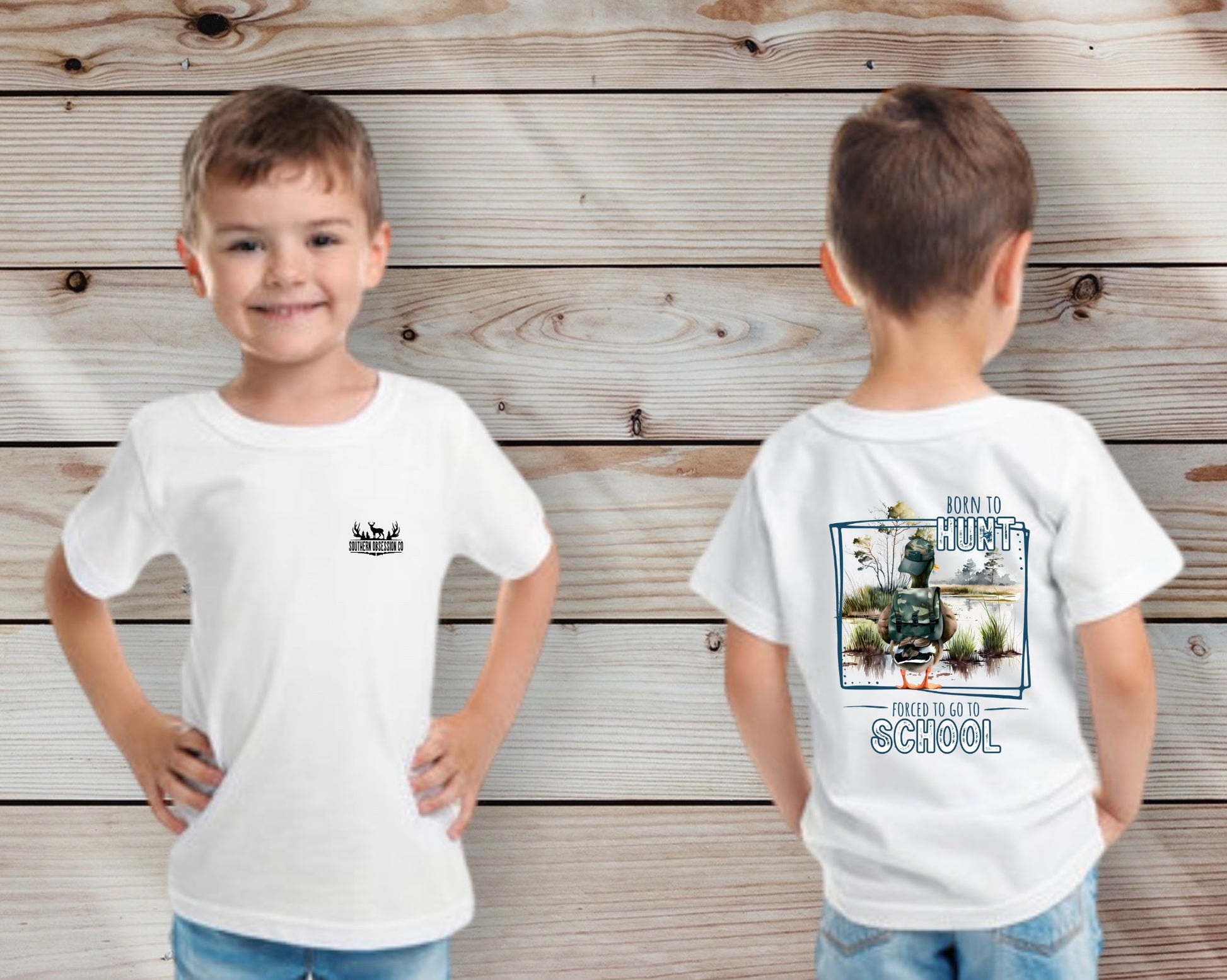 Kids Born To Duck Hunt Tee - Southern Obsession Co.