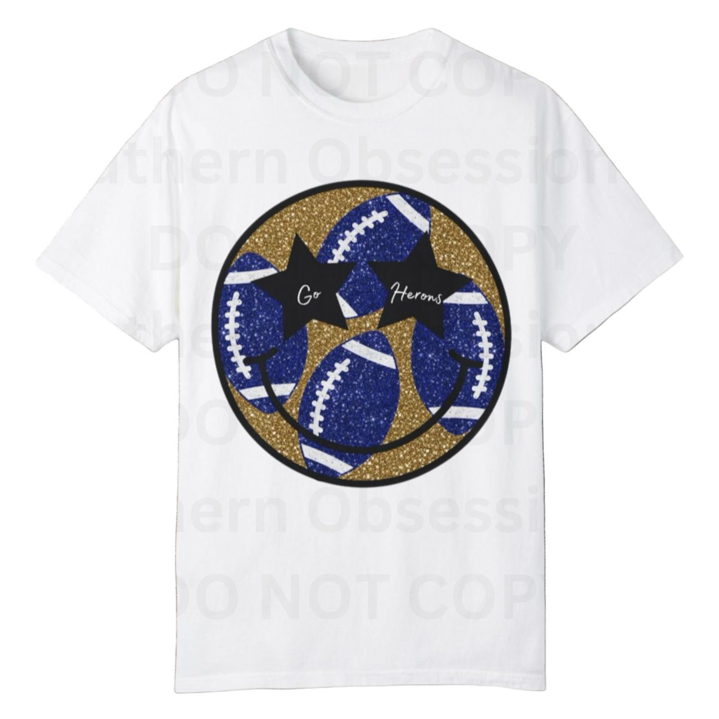 Go Herons Smiley Tee