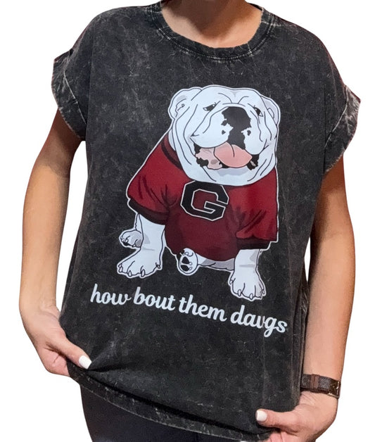 Washed Round Neck Top