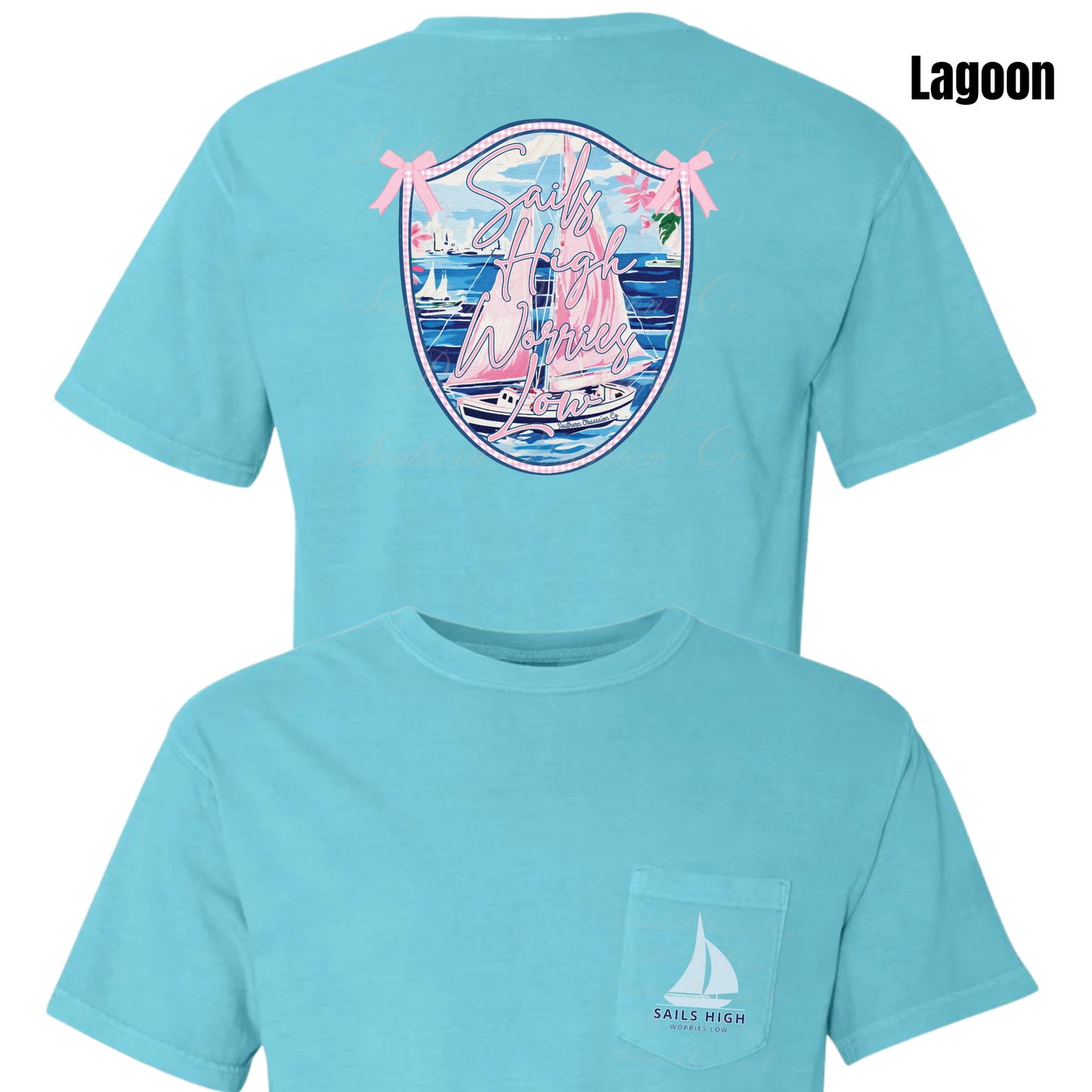 Sails High Worries Low Tee