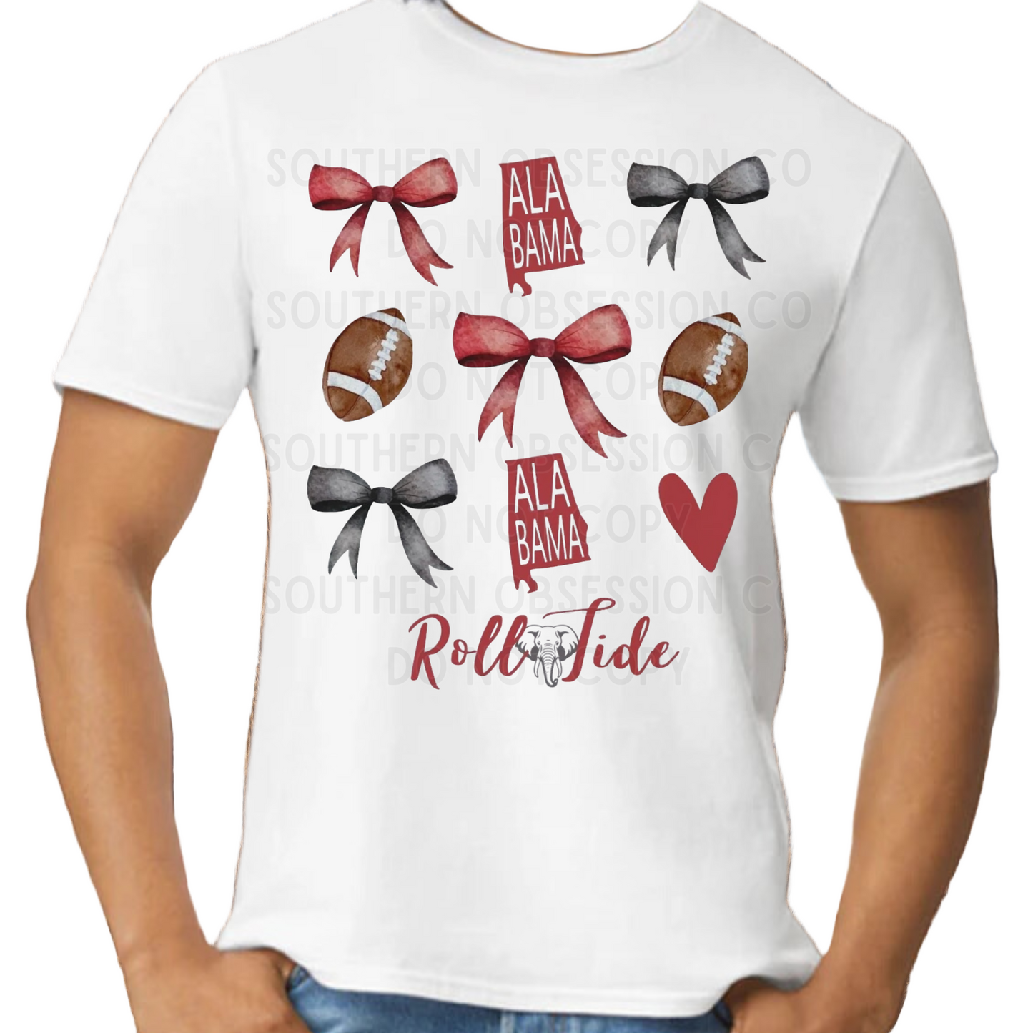 Roll Tide Bow Tee