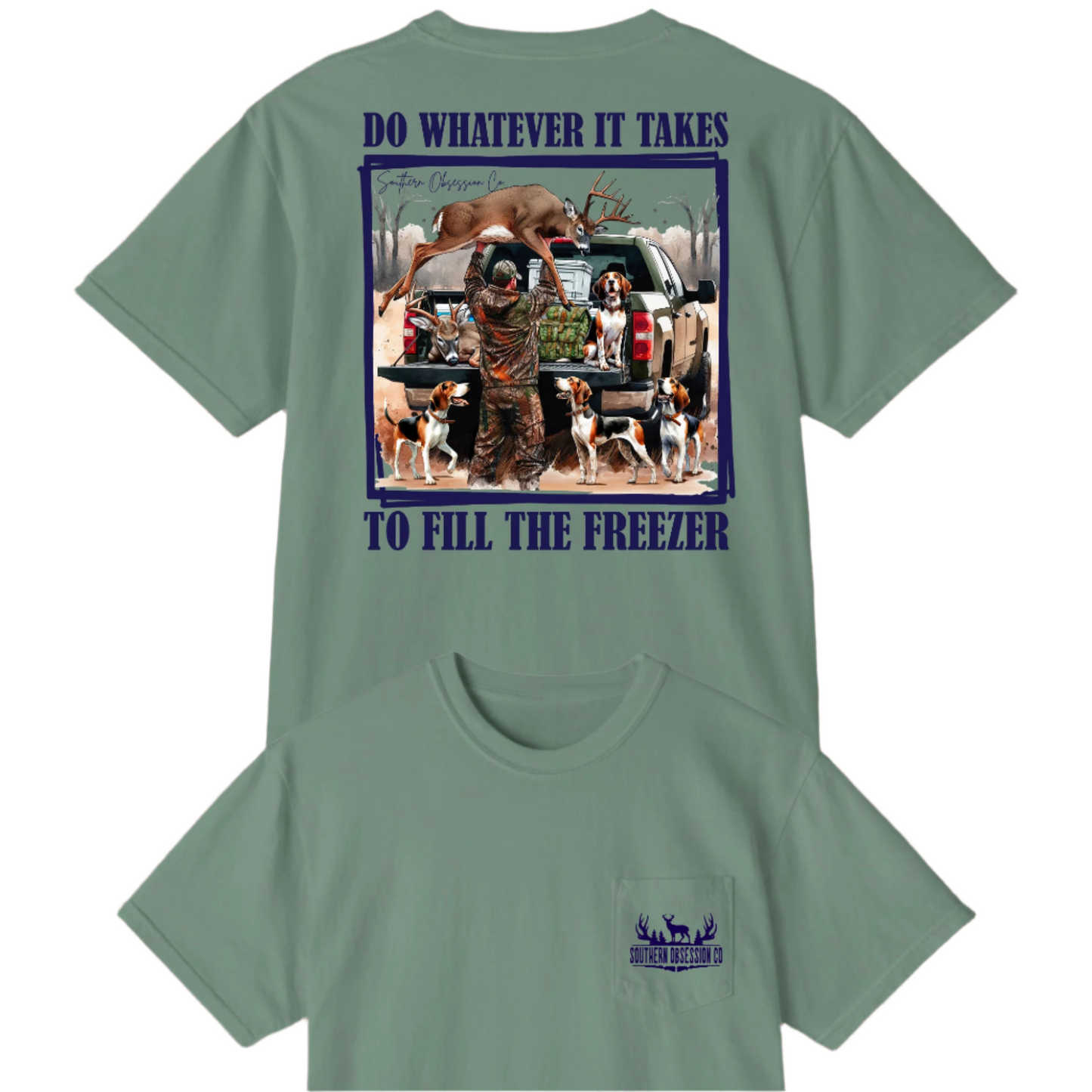 Fill The Freezer Navy Tee