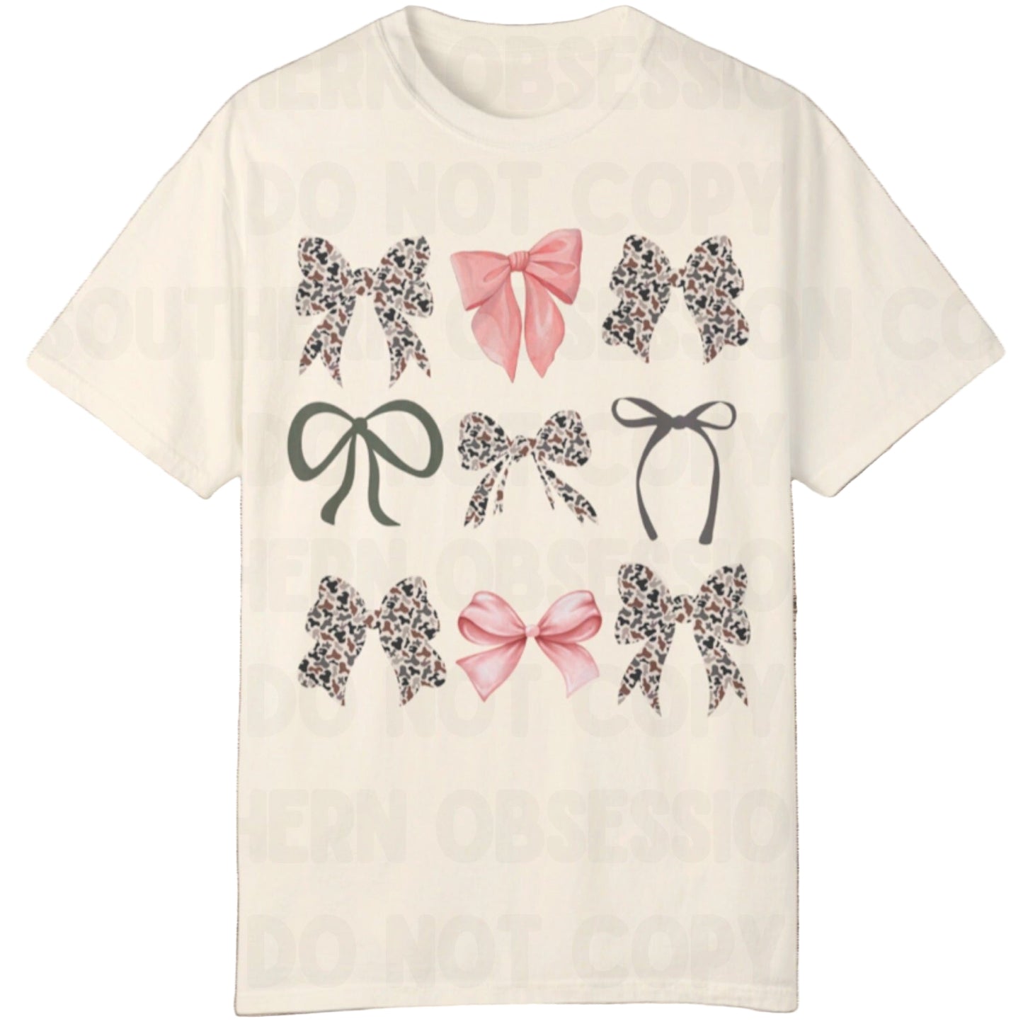 Light Camo Bow Tee