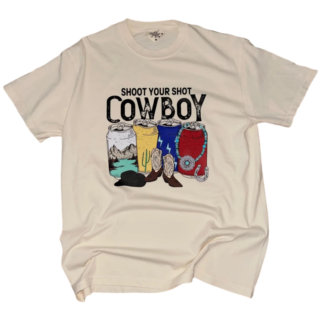 Shoot Your Shot Cowboy Tee - Southern Obsession Co.