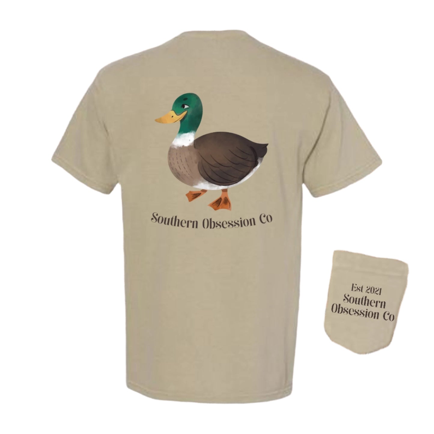 Khaki Duck Tee - Southern Obsession Co.