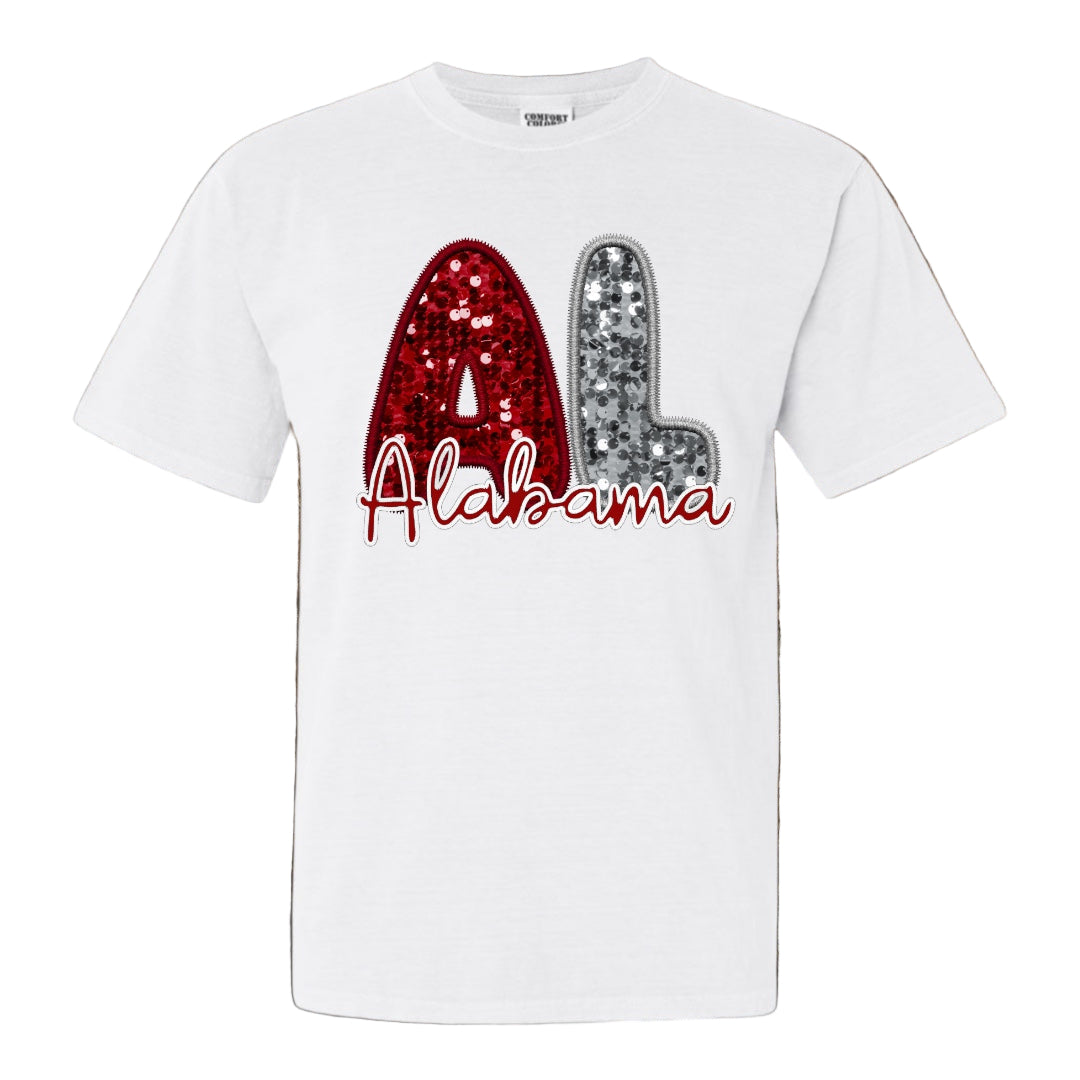 Faux Sequin AL Tee - Southern Obsession Co.