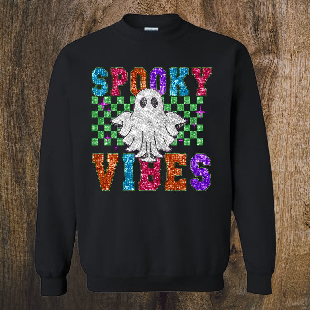 Faux Sequin "Spooky Vibes" - Southern Obsession Co.