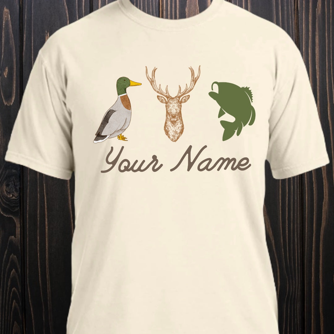 Customized Duck, Deer, & Fish Tee - Southern Obsession Co.