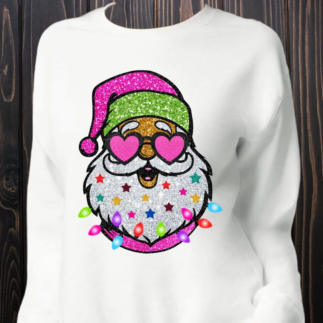 Faux Sequin Fancy Santa - Southern Obsession Co.
