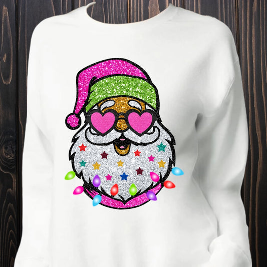 Faux Sequin Fancy Santa - Southern Obsession Co.