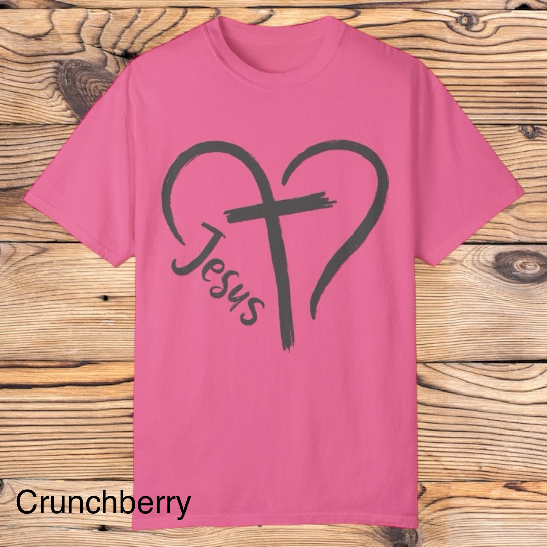 Cross, Jesus, Heart Tee - Southern Obsession Co.