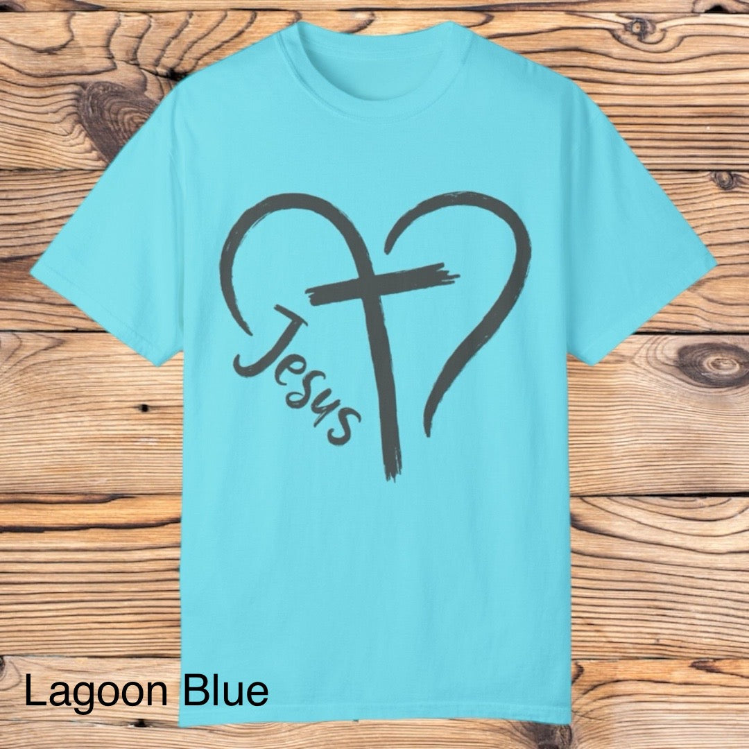 Cross, Jesus, Heart Tee - Southern Obsession Co.