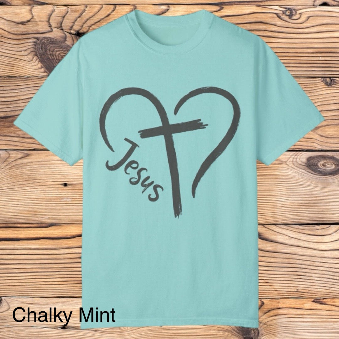 Cross, Jesus, Heart Tee - Southern Obsession Co.
