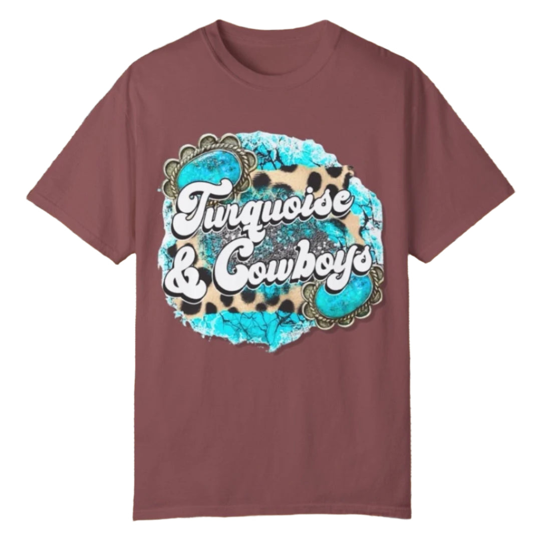 Turquoise & Cowboy Tee - Southern Obsession Co.