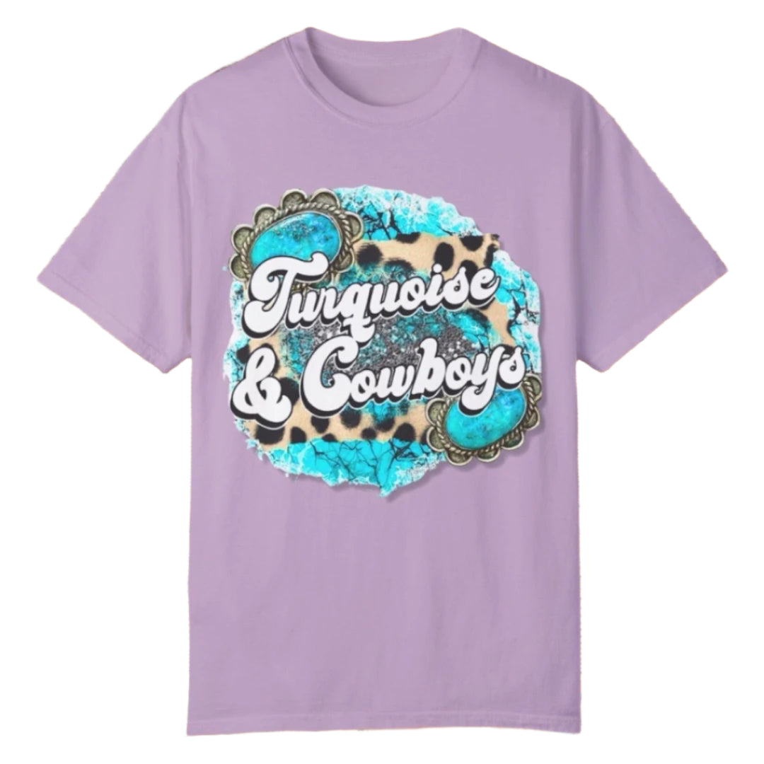 Turquoise & Cowboy Tee - Southern Obsession Co.
