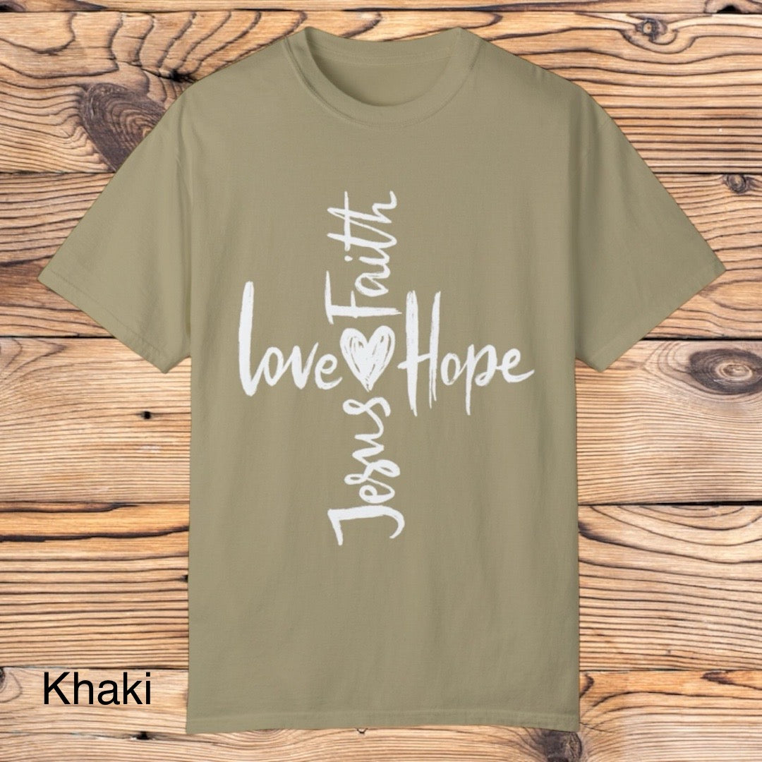 Love, Faith, Hope, Jesus tee - Southern Obsession Co.