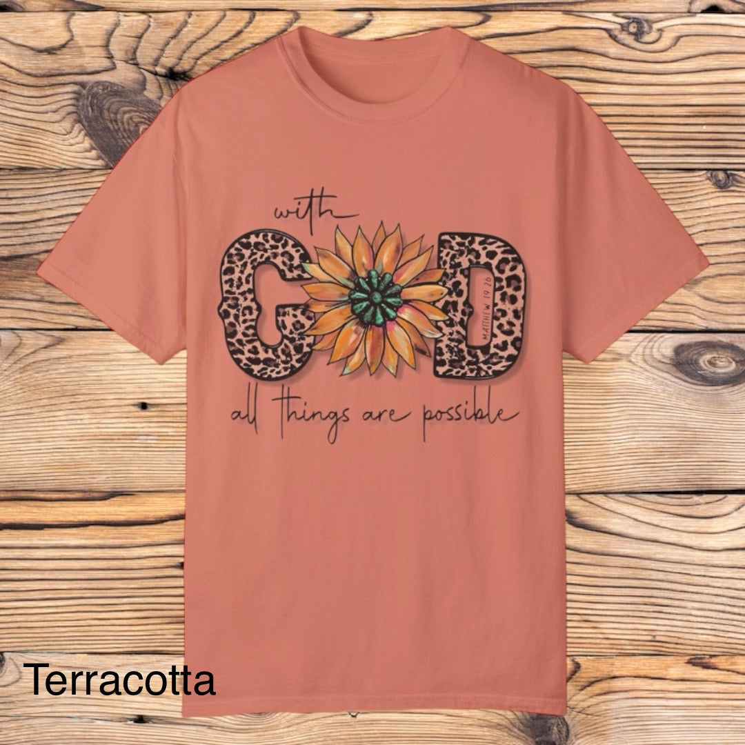 With God all things are possible Tee - Southern Obsession Co.