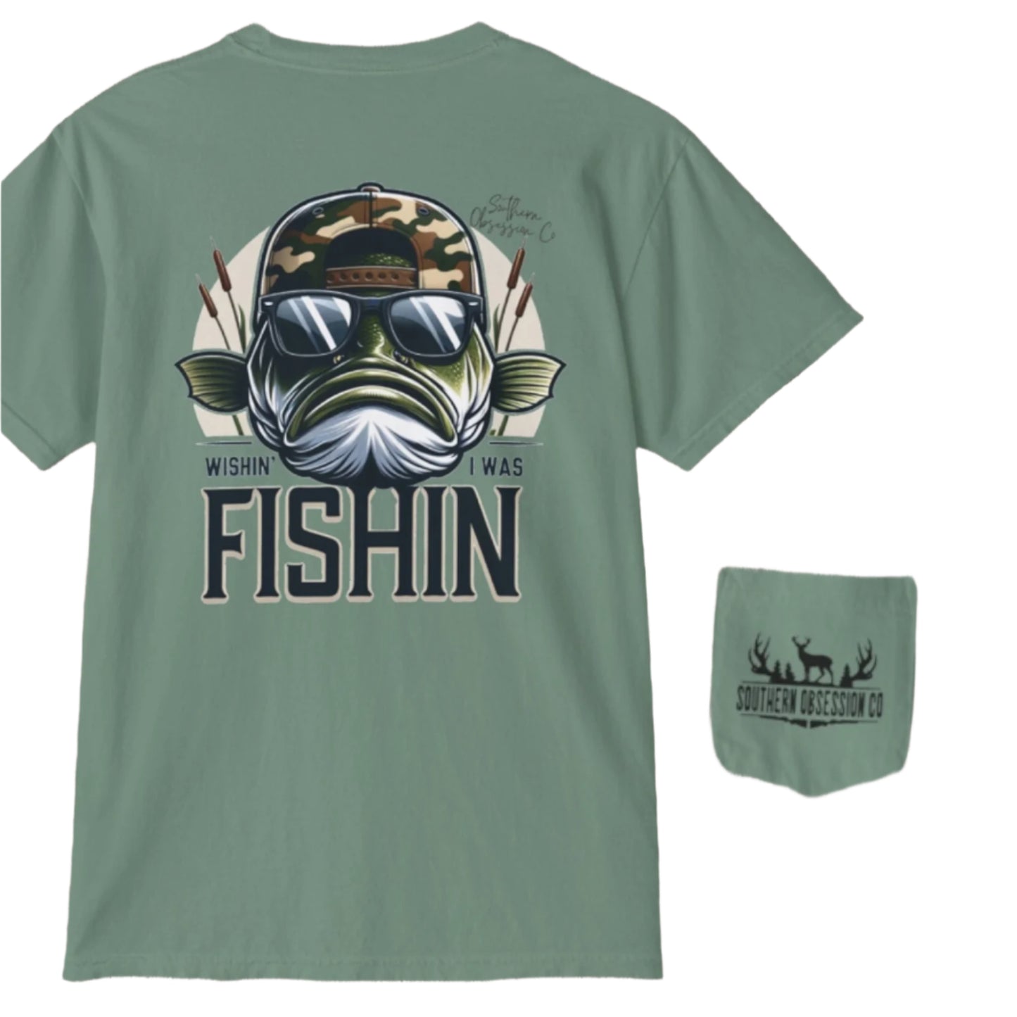 Cool Camo Fishin Tee - Southern Obsession Co.