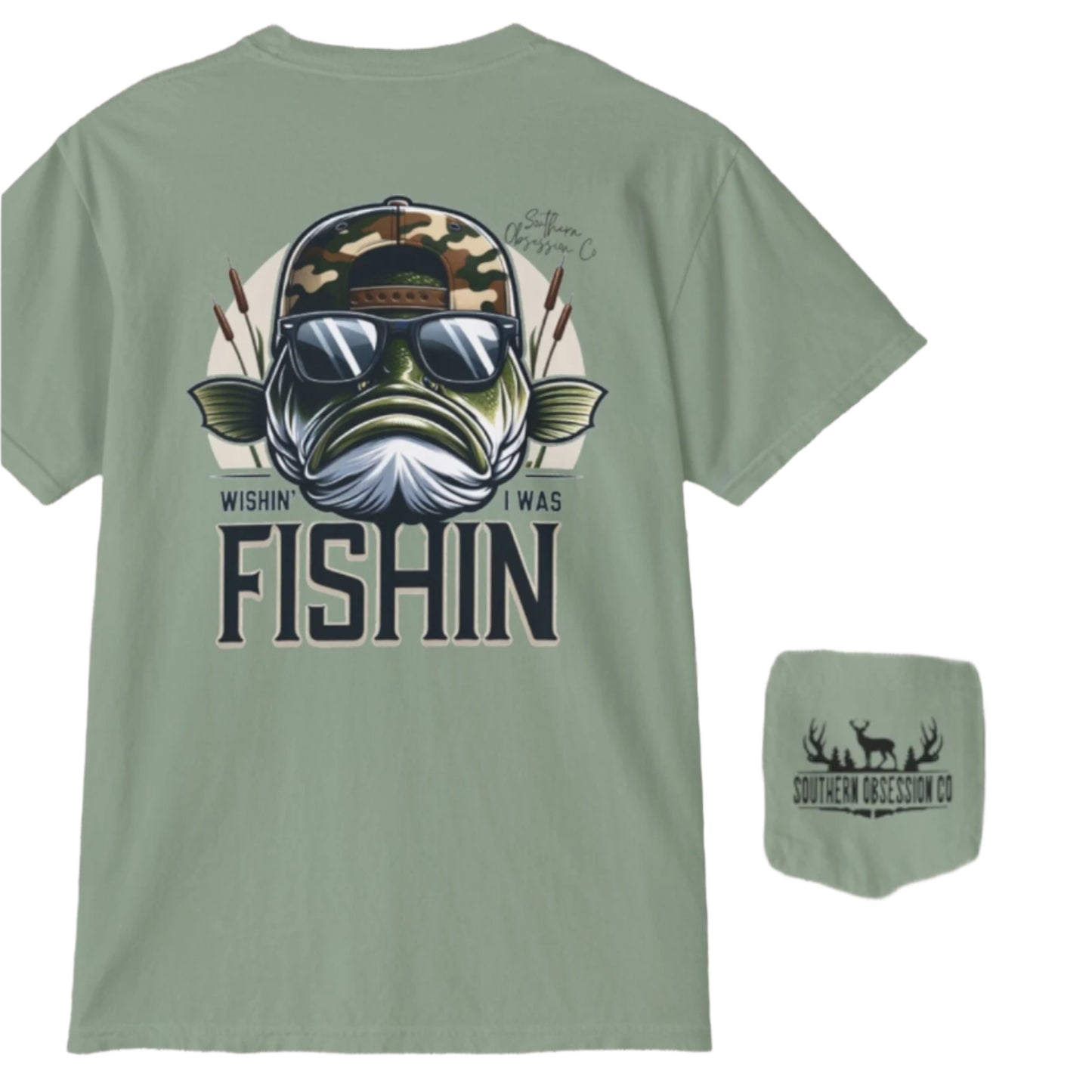 Cool Camo Fishin Tee - Southern Obsession Co.