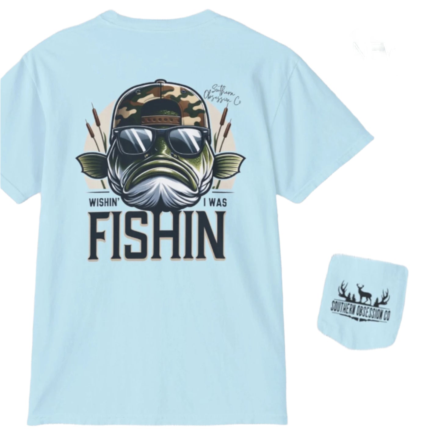 Cool Camo Fishin Tee - Southern Obsession Co.