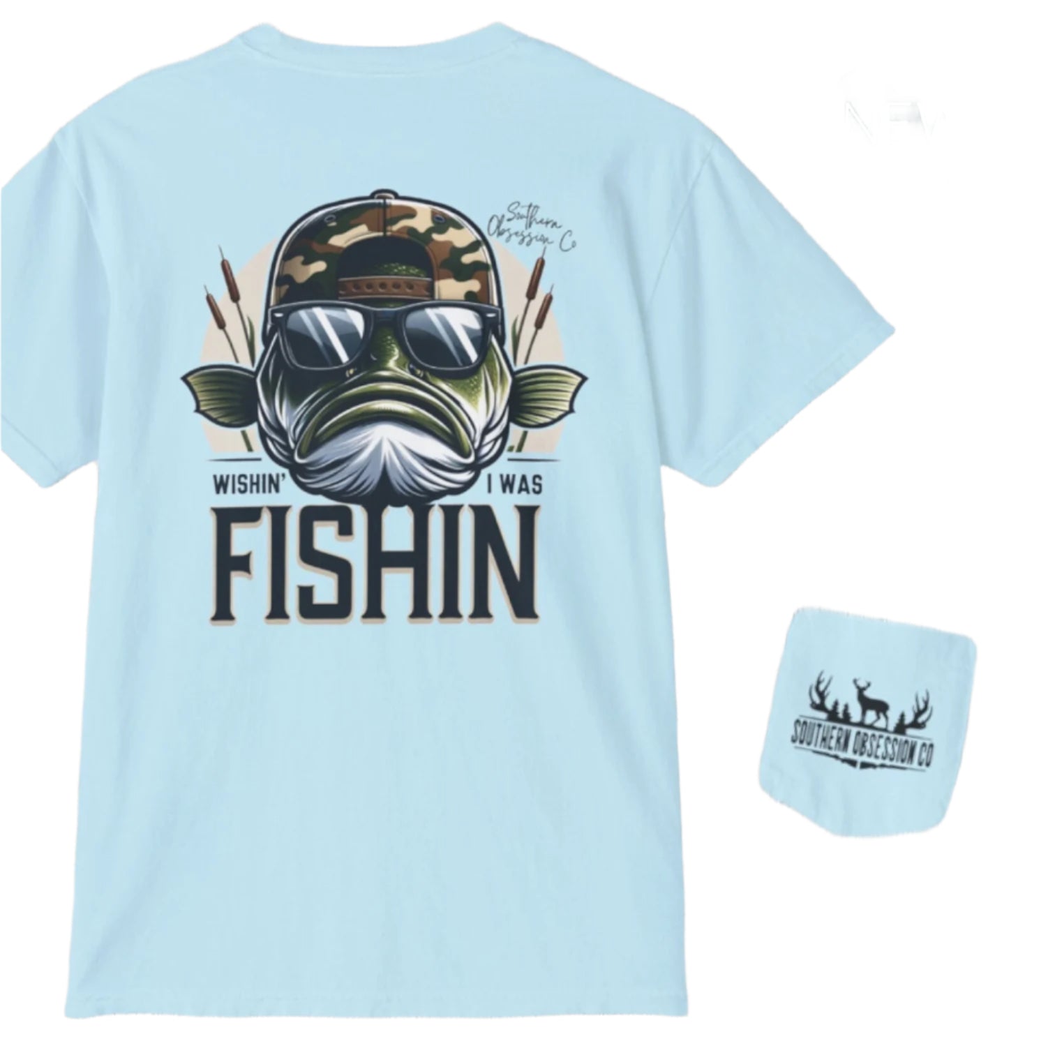 Cool Camo Fishin Tee - Southern Obsession Co.