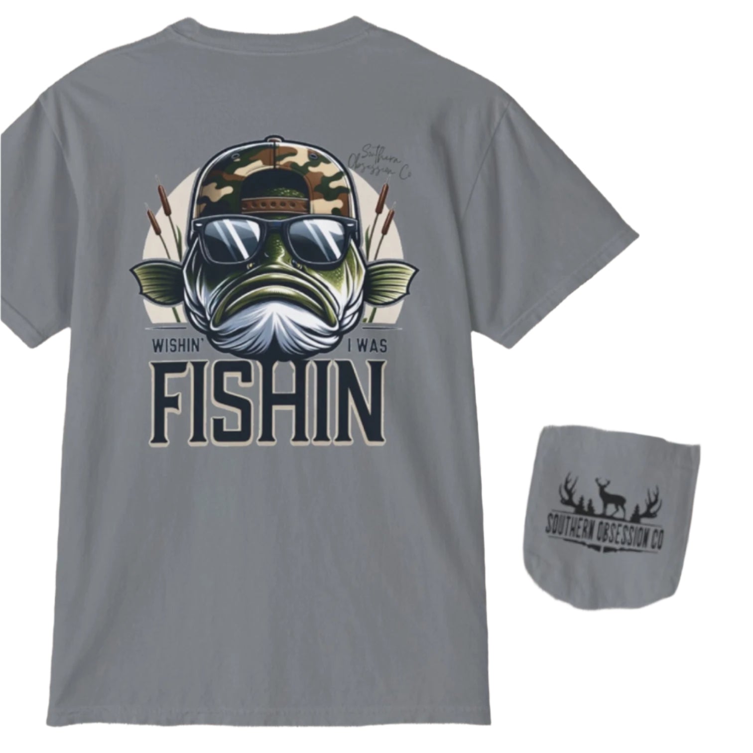 Cool Camo Fishin Tee - Southern Obsession Co.