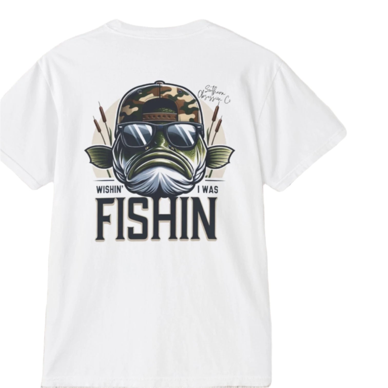 Cool Camo Fishin Tee - Southern Obsession Co.