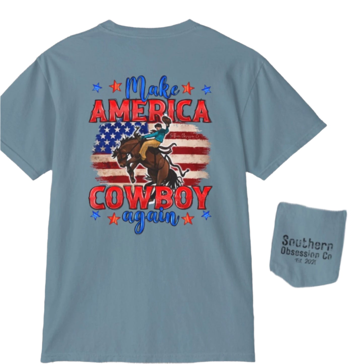 America Cowboy Tee - Southern Obsession Co.