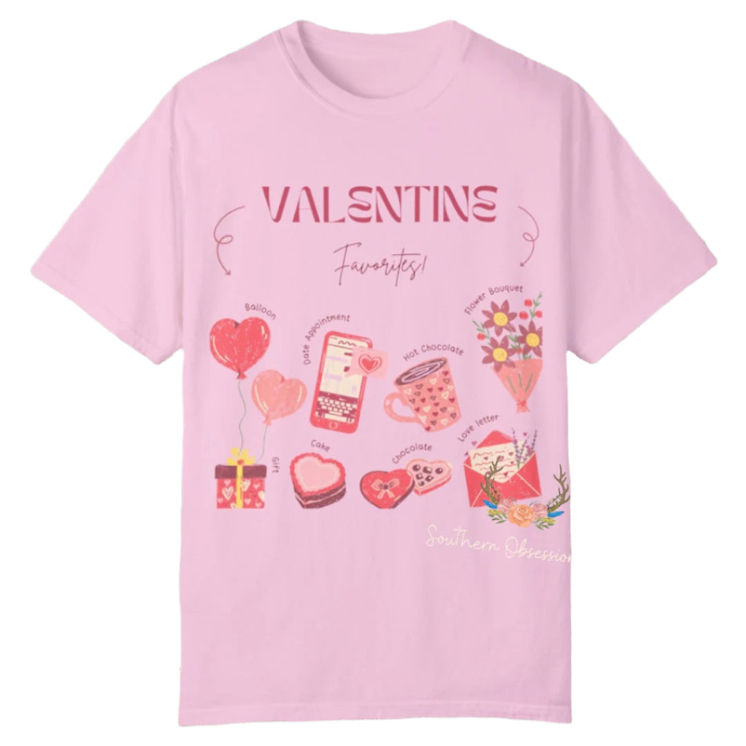 Valentine Favs Tee - Southern Obsession Co.