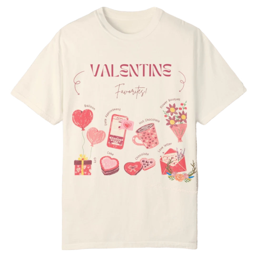 Valentine Favs Tee - Southern Obsession Co.