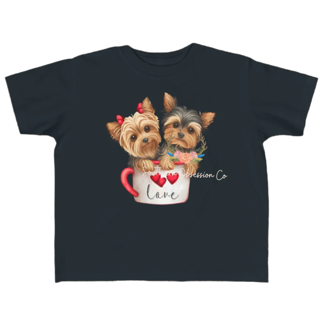 Yorkie Cup Love Tee - Southern Obsession Co.