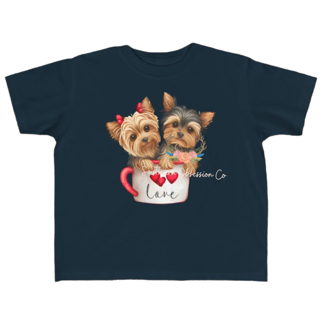 Yorkie Cup Love Tee - Southern Obsession Co.