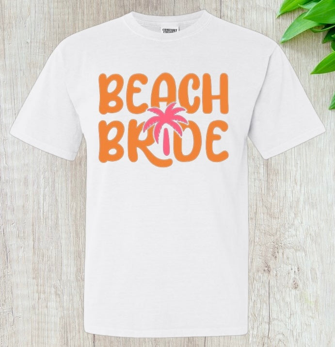 Beach Bride Palm Tree Tee - Southern Obsession Co.