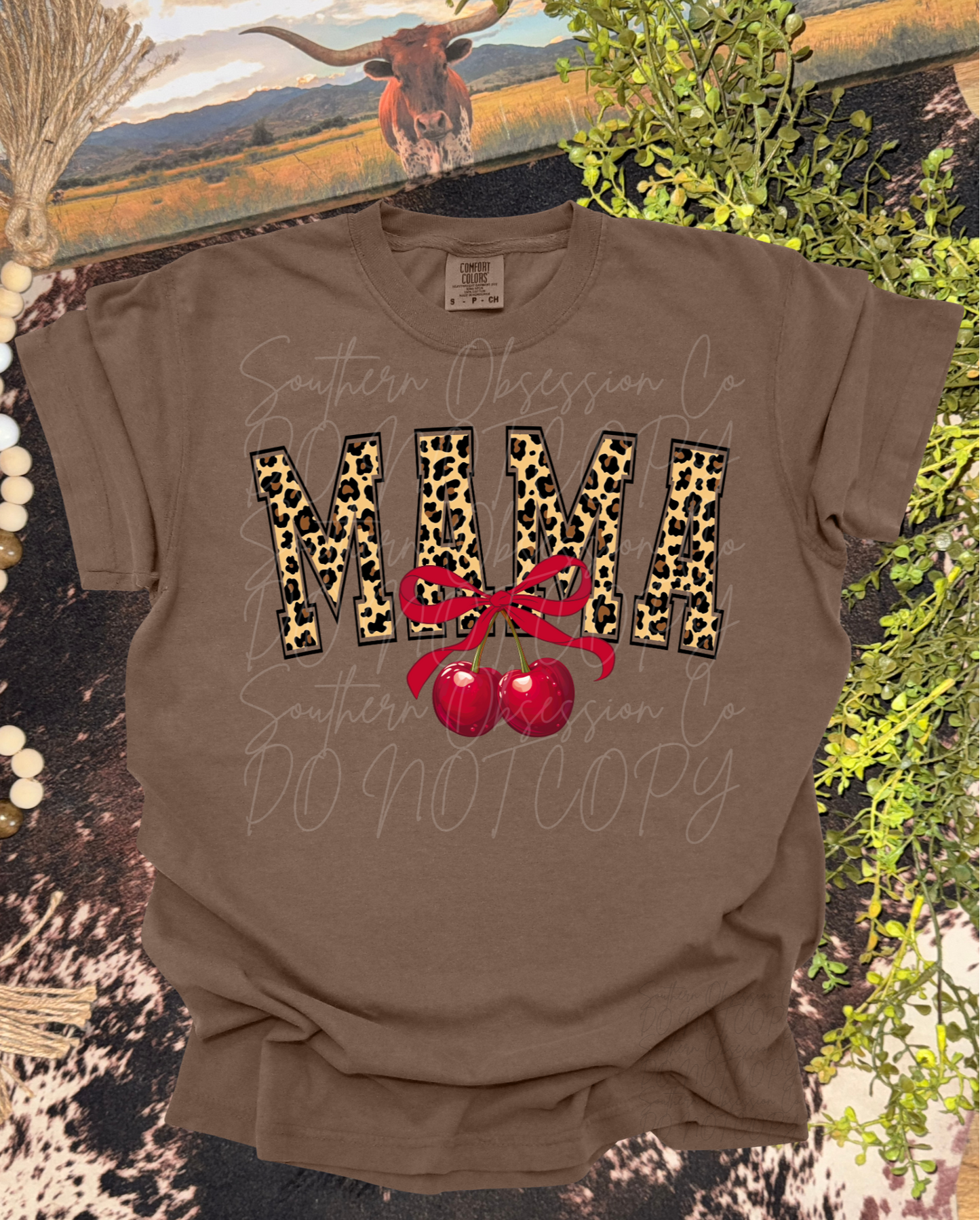 Cheetah Cherry Mama Tee