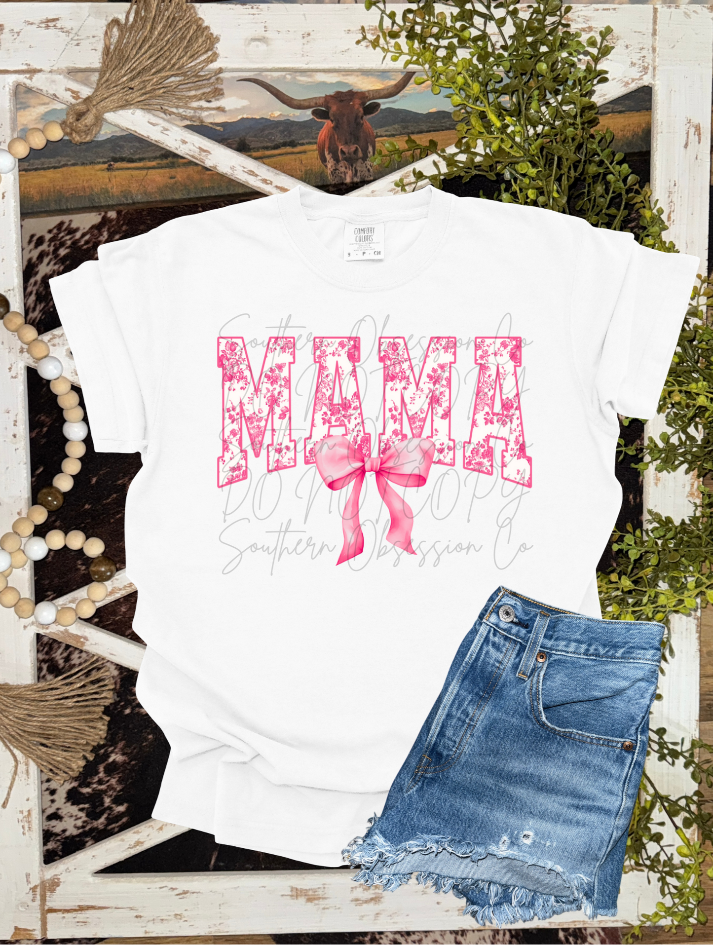 Pink Mama Bow Tee