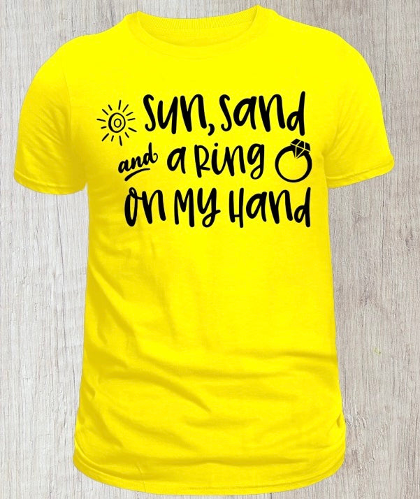 Sun, Sand, And Ring Tee - Southern Obsession Co.