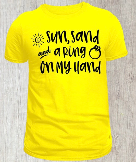 Sun, Sand, And Ring Tee - Southern Obsession Co.