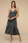 Sweetheart Neckline Tiered Midi Dress - Southern Obsession Co. 