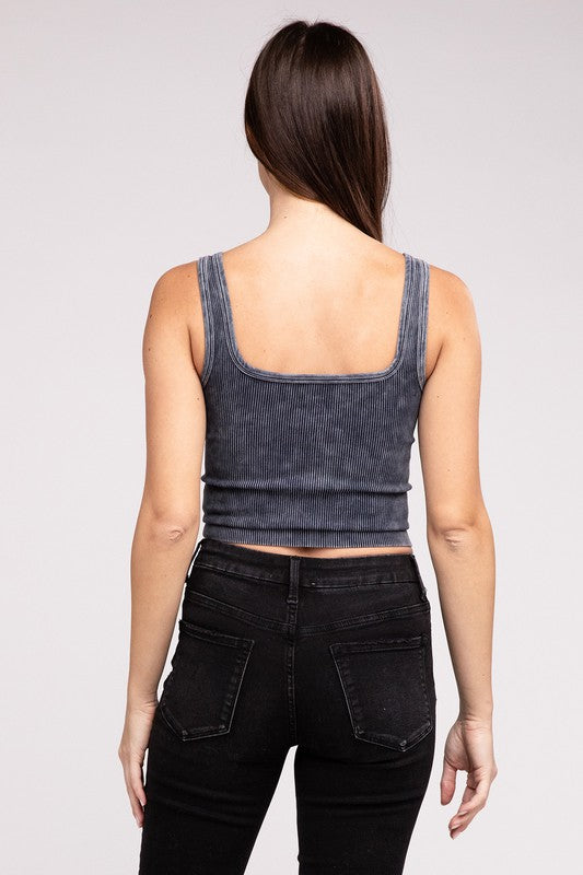 Ribbed Cropped Tank Top - Southern Obsession Co. 