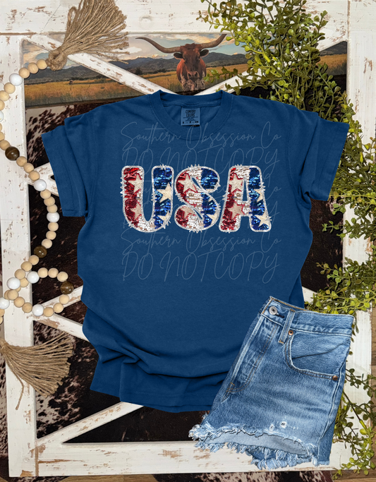 Sparkly USA Tee