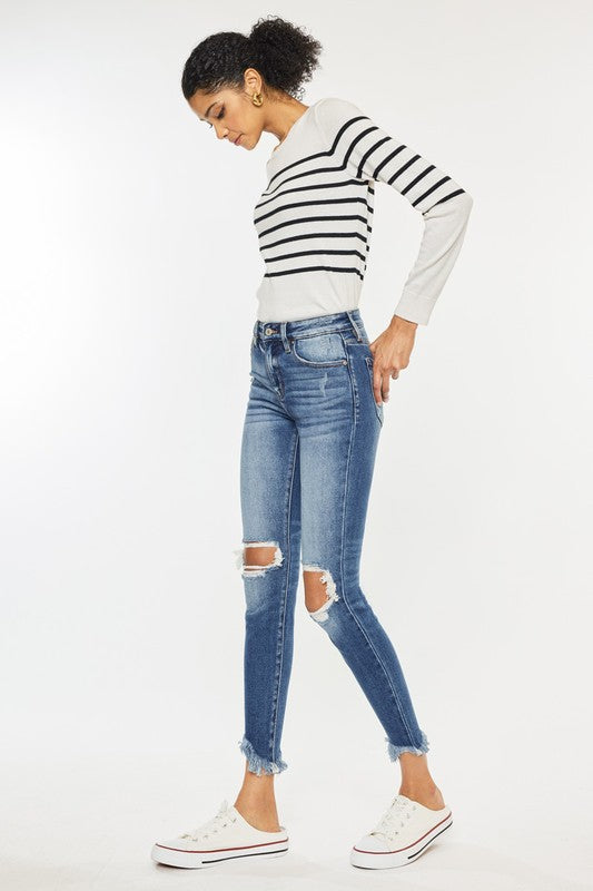 High Rise Ankle Skinny Jeans - Southern Obsession Co. 