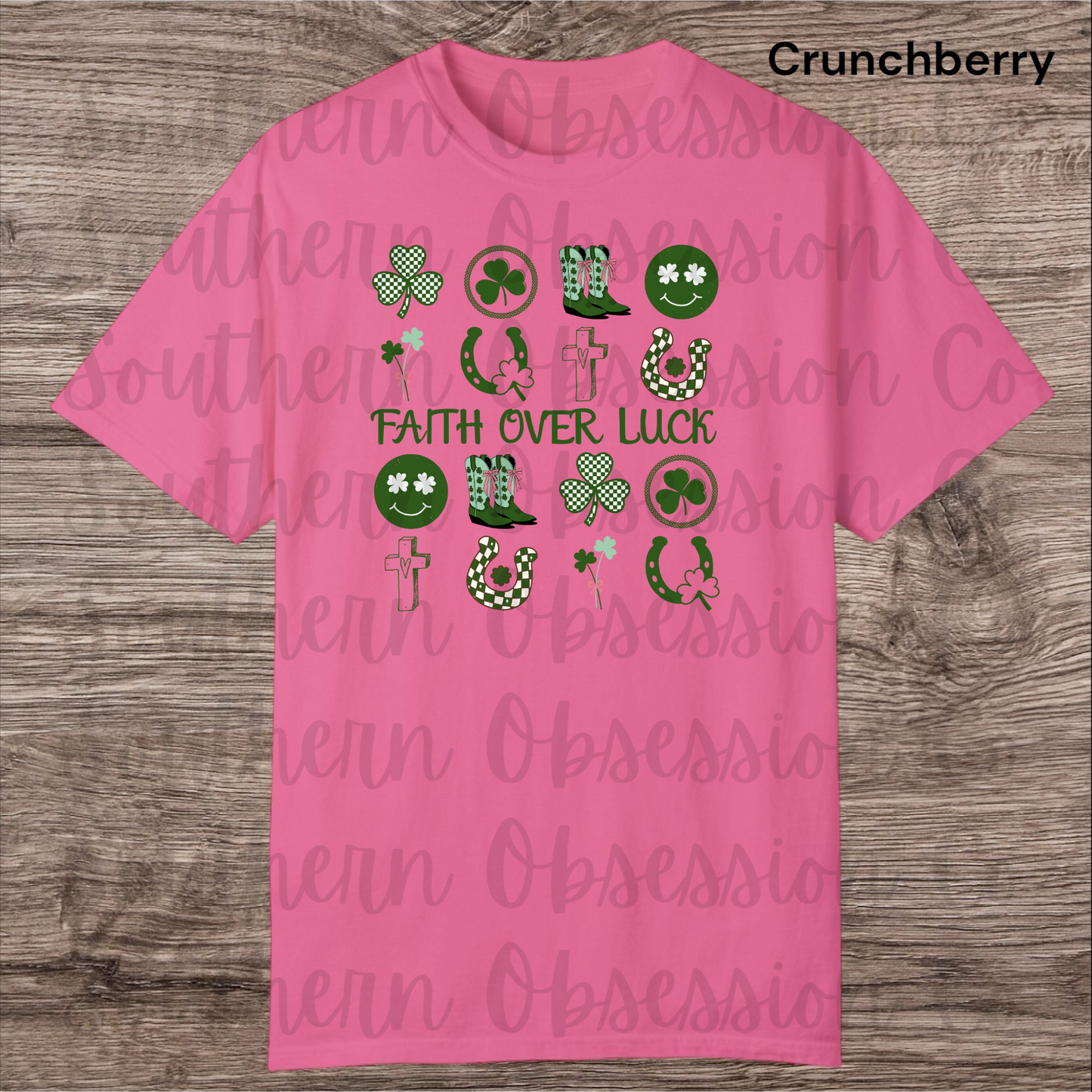 Faith Over Fear Shamrock Checkered