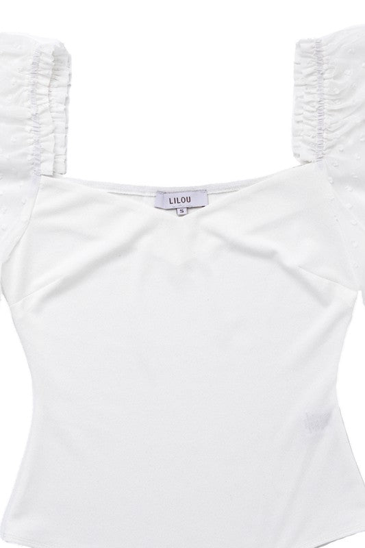 LS shirring sleeve bodysuit - Southern Obsession Co. 