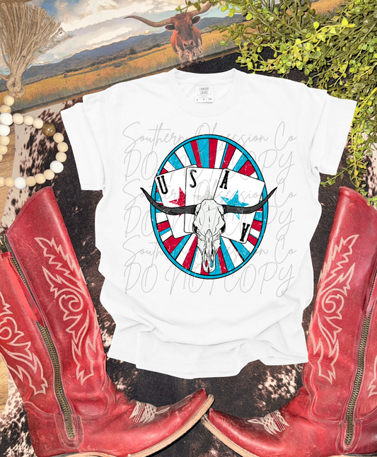 Longhorn USA Tee