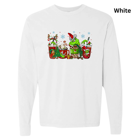 Grinch Coffee Comfort Color Shirt