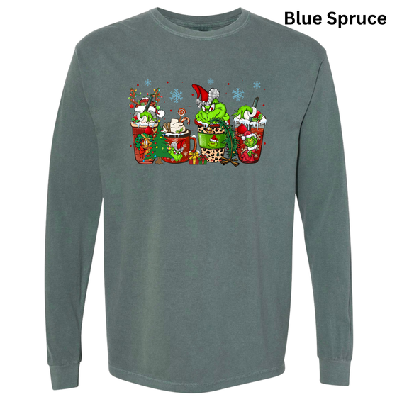 Grinch Coffee Comfort Color Shirt