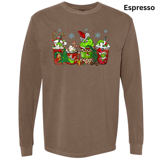 Grinch Coffee Comfort Color Shirt