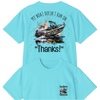 "My boat doesn't run on THANKS" pocket tee
